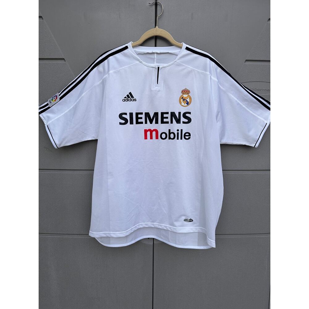 Adidas Real Madrid 2003-2004 Ronaldo #9 Soccer Jersey Men XL White Rare Fan Wear - Picture 4 of 11